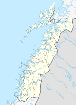 Mapa de ubicación de Vestvågøy en la provincia de Nordland