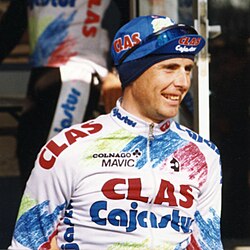 Fotografía de retrato de Tony Rominger durante su carrera deportiva