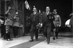 Fotografía de Friedrich Ebert junto a Plutarco Elías Calles en agosto de 1924.