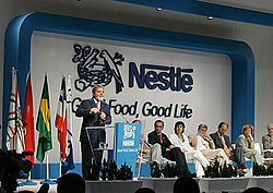 Inauguración de una planta industrial de Nestlé en Brasil.