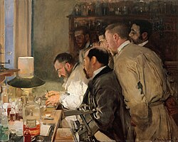 Pintura titulada Una investigación realizada por Sorolla en 1897.
