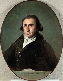 Retrato de Martín Zapater pintado por Francisco de Goya en 1797