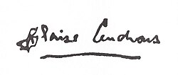 Fotografía histórica de Blaise Cendrars