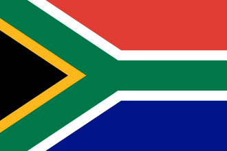 Representación de la bandera de Sudáfrica