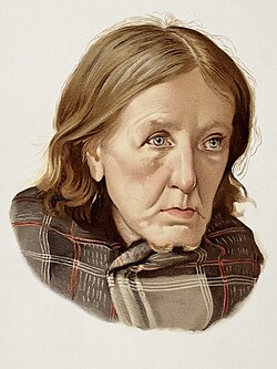 Dibujo que ilustra a una mujer diagnosticada de demencia.