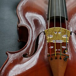 Sección del puente de una viola