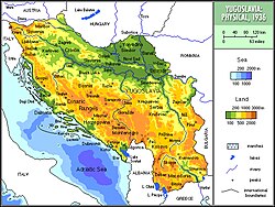 Mapa del Reino de Yugoslavia entre 1929 y 1941