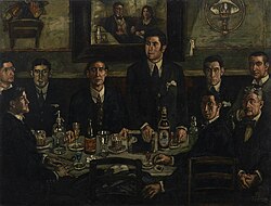 Pintura de la tertulia del Café de Pombo