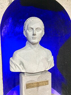 Busto de Manuela Sáenz en el Templo de la Patria