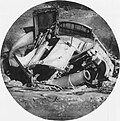 Cañón alemán del Fuerte Bismarck destruido