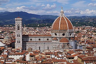Vista general exterior de la catedral de Florencia