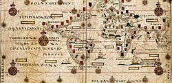 Mapamundi histórico de Domingos Teixeira.
