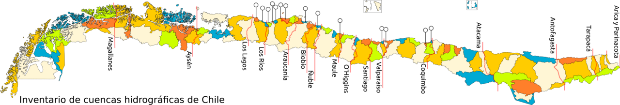 Representación cartográfica de cuencas hidrográficas y su zonificación.