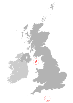 Mapa de localización geográfica de las dependencias de la Corona británica