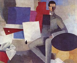Hombre sentado, de Roger de la Fresnaye, 1914