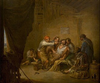 Cuadro titulado El sacamuelas pintado por Leonardo Alenza en 1844 y conservado en el Museo del Prado.