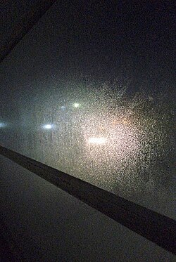 Condensación en una ventana