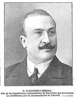 Alejandro Lerroux fotografiado por Compañy hacia 1908.