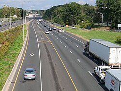 Carril exclusivo para vehículos de alta ocupación en la Interestatal I-91