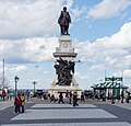 Estatua de Samuel de Champlain en Viejo Quebec, Canadá