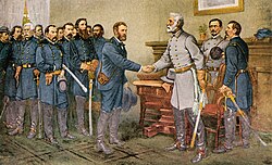 Rendición del general Lee en Appomattox