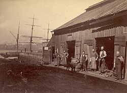 Una herrería en el puerto de Saint John, Nuevo Brunswick, Canadá.