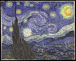 Pintura La noche estrellada de Vincent van Gogh
