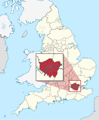 Tabla informativa sobre los municipios de Londres