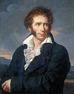Retrato de Ugo Foscolo realizado por François-Xavier Fabre