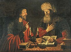 Cristo enseña a Nicodemo de Crijn Hendricksz Volmarijn