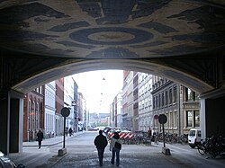 Tordenskjoldsgade vista desde el pasaje entre las Stærekassen