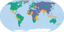 Mapa mundial que ilustra los grados de libertad según Freedom House en 2023.