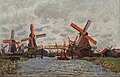 Molinos de viento en las cercanías de Zaandam de Claude Monet