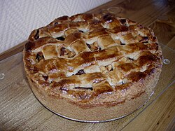 Tarta de manzana de estilo holandés