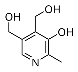 Estructura química de la piridoxina