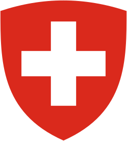 Representación gráfica del escudo de armas de Suiza