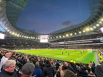 Vista exterior e infraestructura del Tottenham Hotspur Stadium.