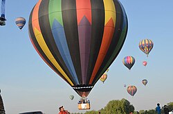 Globos aerostáticos en vuelo