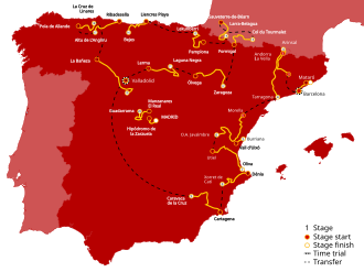 Esquema gráfico o logotipo de la Vuelta a España 2023