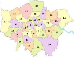 Esquema de los municipios de Londres