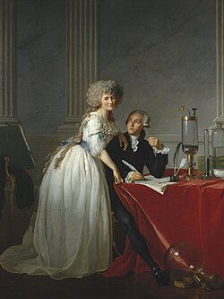 Retrato de Antoine Lavoisier y su esposa por Jacques-Louis David