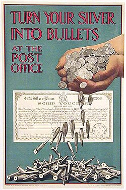 Cartel propagandístico en favor de la suscripción de deuda pública.