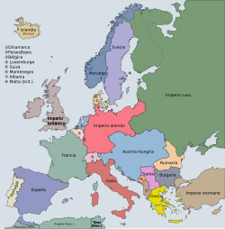 Mapa de Europa en 1914