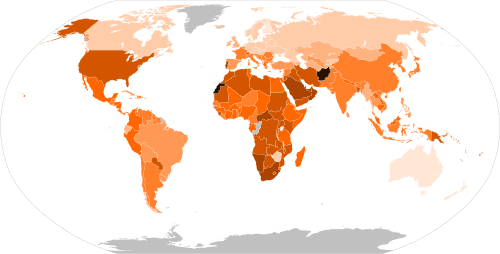 Mapa de aprobación del sufragio femenino por décadas