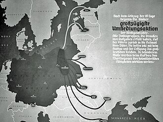 Mapa de origen de colonos alemanes