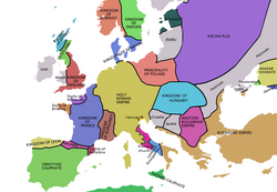 Representación de las naciones europeas medievales