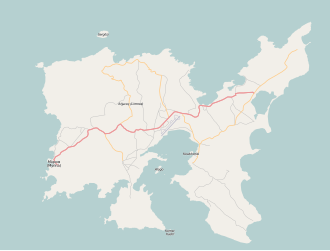 Mapa detallado de la isla de Limnos