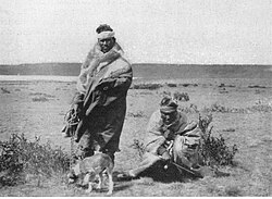 Fotografía histórica de tehuelches en Río Gallegos