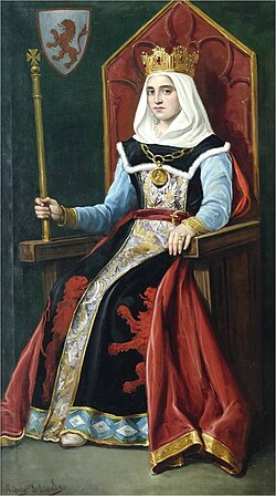 Pintura de Urraca I de León por José María Rodríguez de Losada