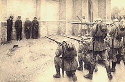 Ejecución de ciudadanos en Blegny, 1914